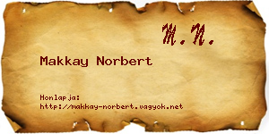 Makkay Norbert névjegykártya